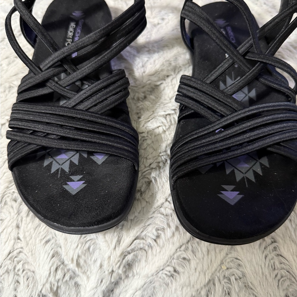 Skechers Women's Black Strappy Sandals